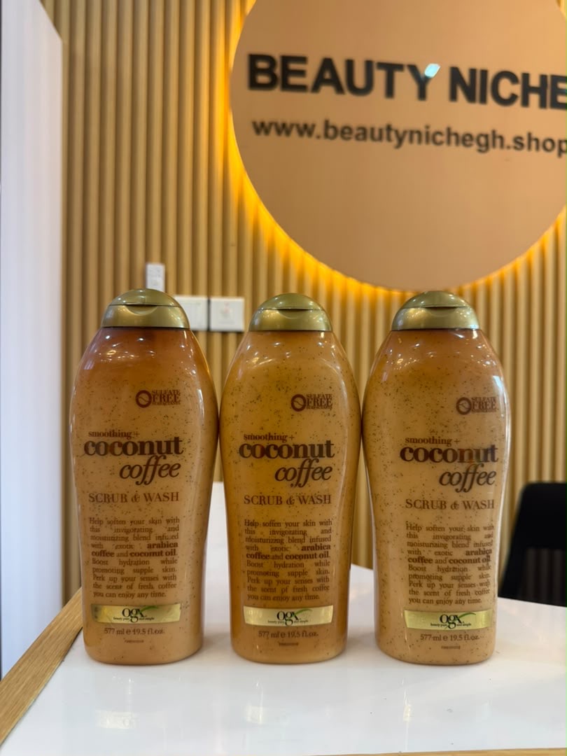 OGX Smoothing + Coconut Coffee Scrub & Wash