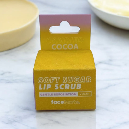 Face facts soft sugar cocoa lip scrub