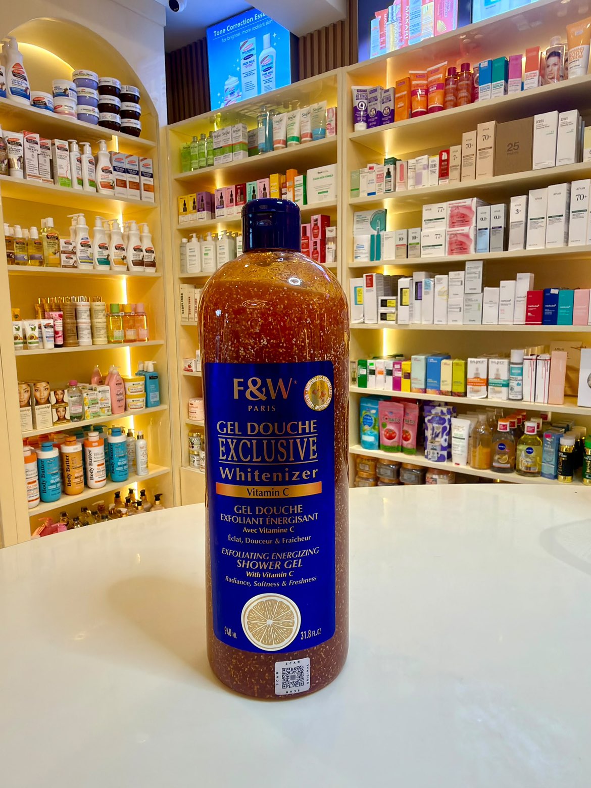 Fair and white exclusive whitening shower gel