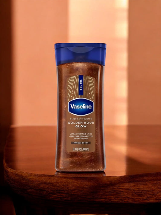  Vaseline Glazed & Glisten Golden Hour Glow Gel Oil