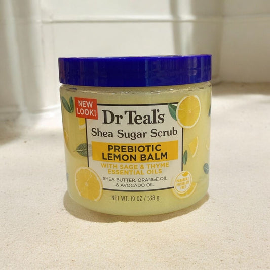 Dr Teal’s Prebiotic Lemon Balm Sugar Scrub