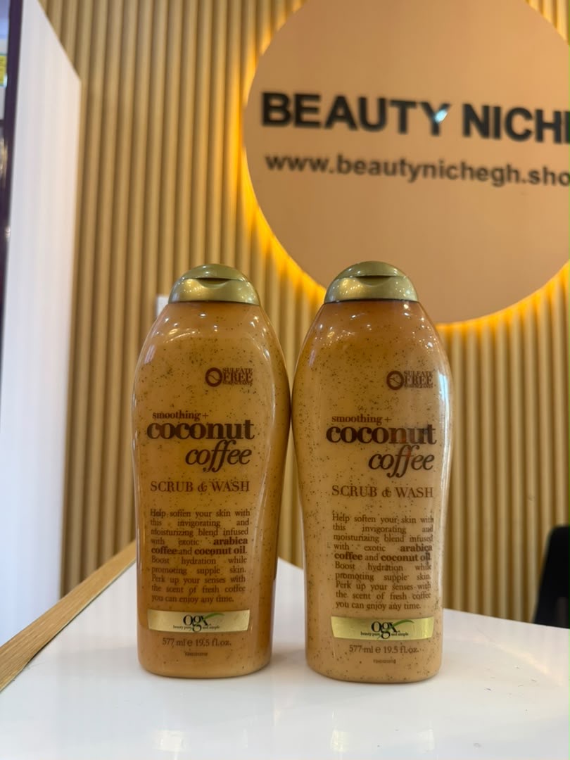 OGX Smoothing + Coconut Coffee Scrub & Wash