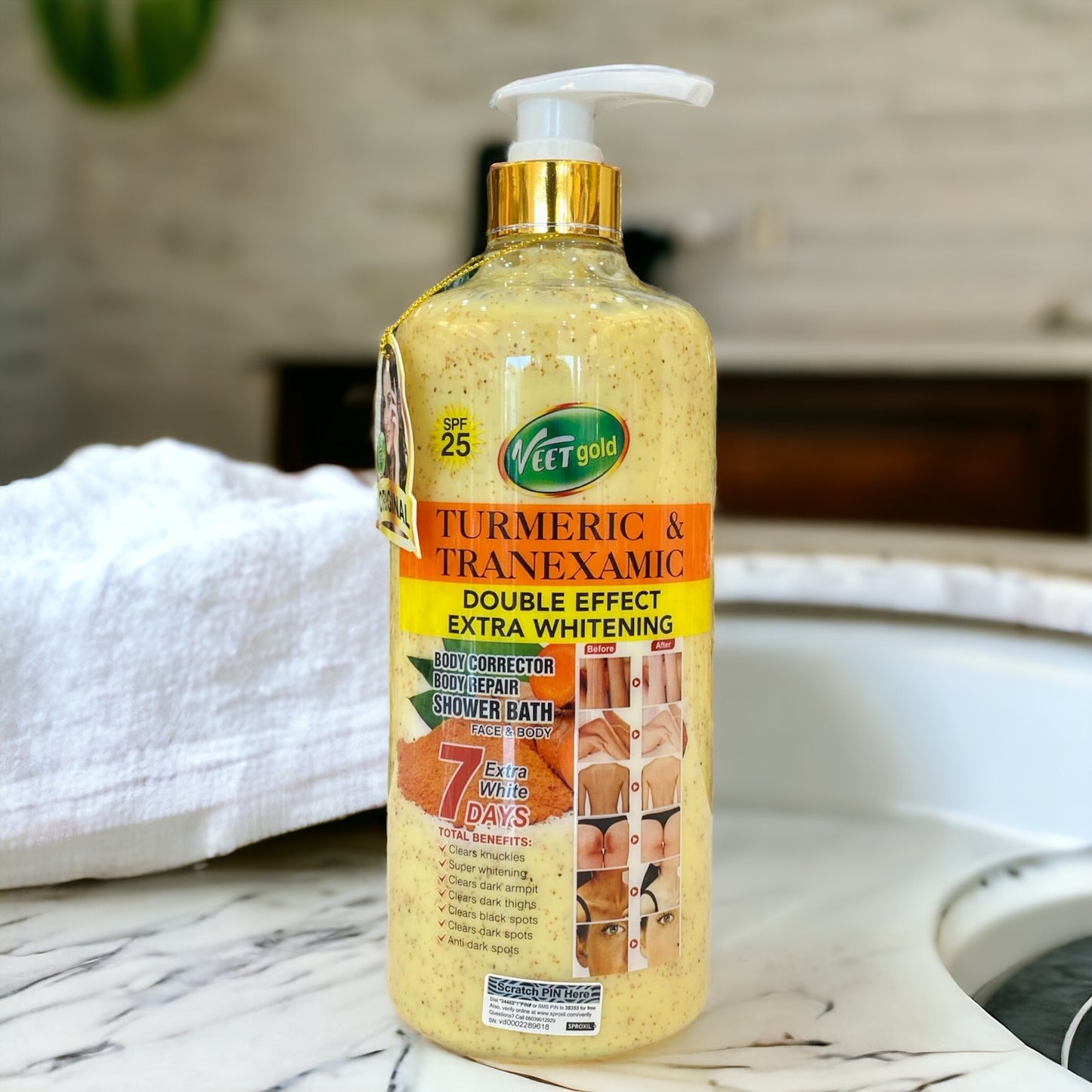 Veetgold Turmeric and Tranexamic Shower Gel