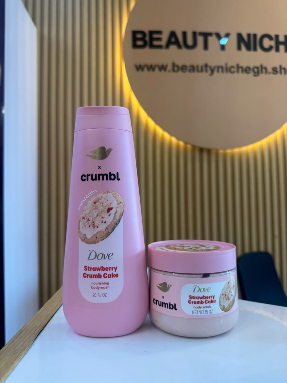 Dove x Crumbl Strawberry Crumb Cake Nourishing Body Wash