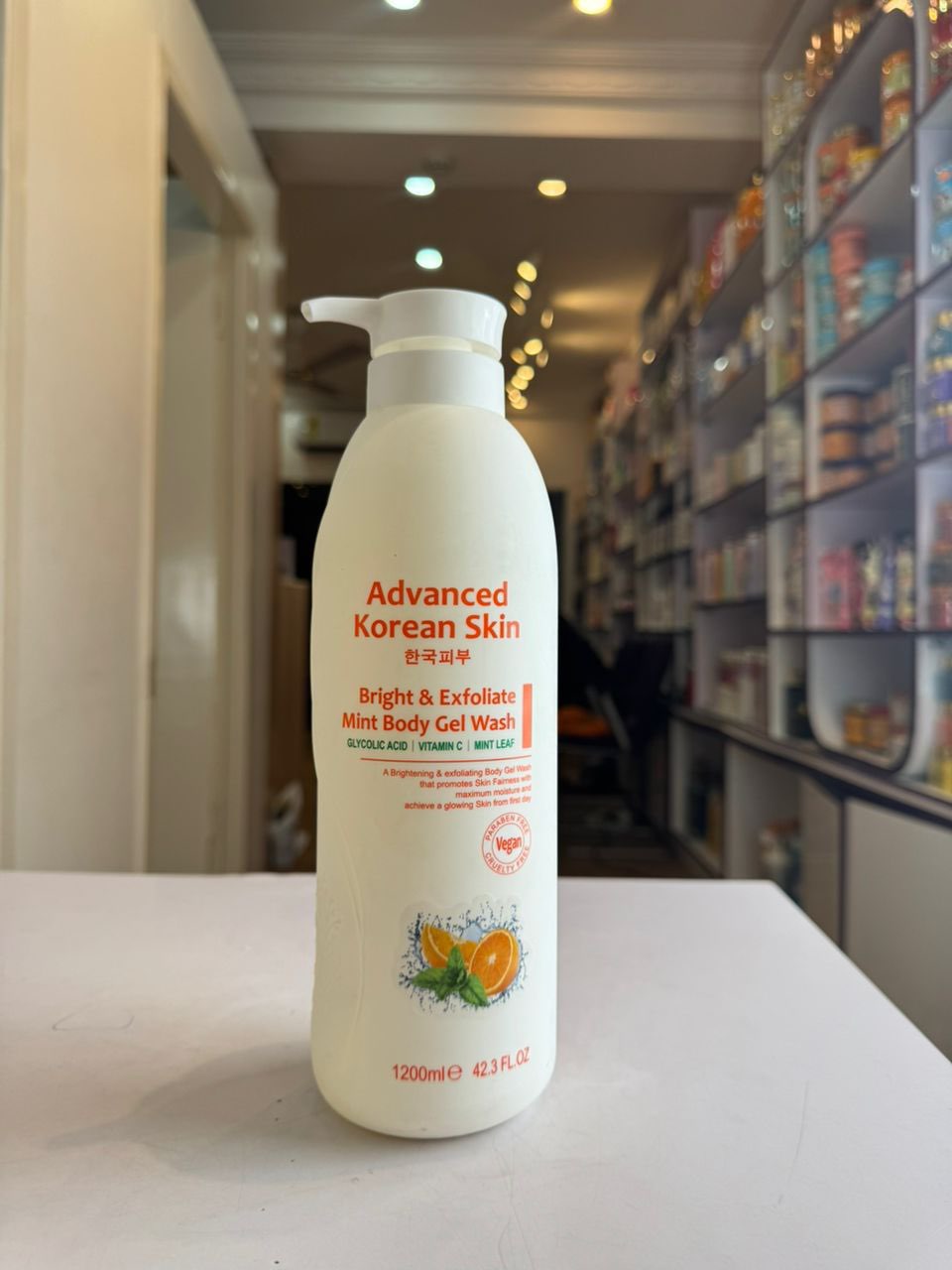 Advanced Korean Skin Bright & Exfoliate Mint Body Gel Wash