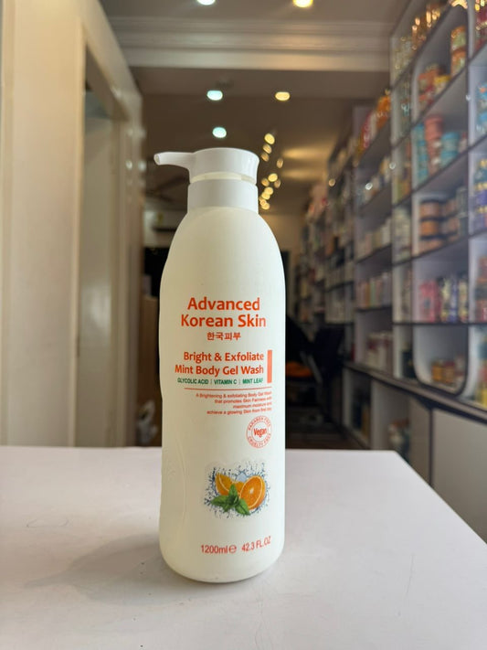 Advanced Korean Skin Bright & Exfoliate Mint Body Gel Wash
