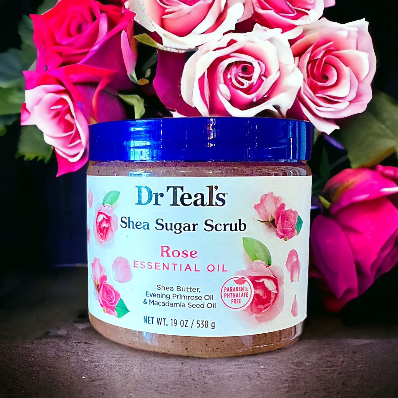 Dr Teal's Rose Essential Oil Scrub